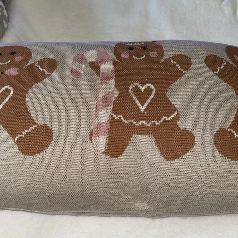 Cupcakes and Cashmere Christmas Gingerbread Man Pillow Large 23